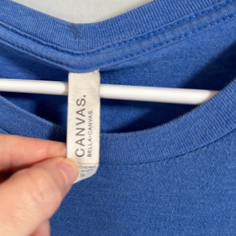 Canvas blue tired as a mother short sleeve top size extra large - Picture 2 of 6